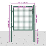 vidaXL Hekpoort acier 100x75 cm vert