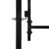 vidaXL Double Gate with Spear Top 299.5x224.5 cm Steel Black