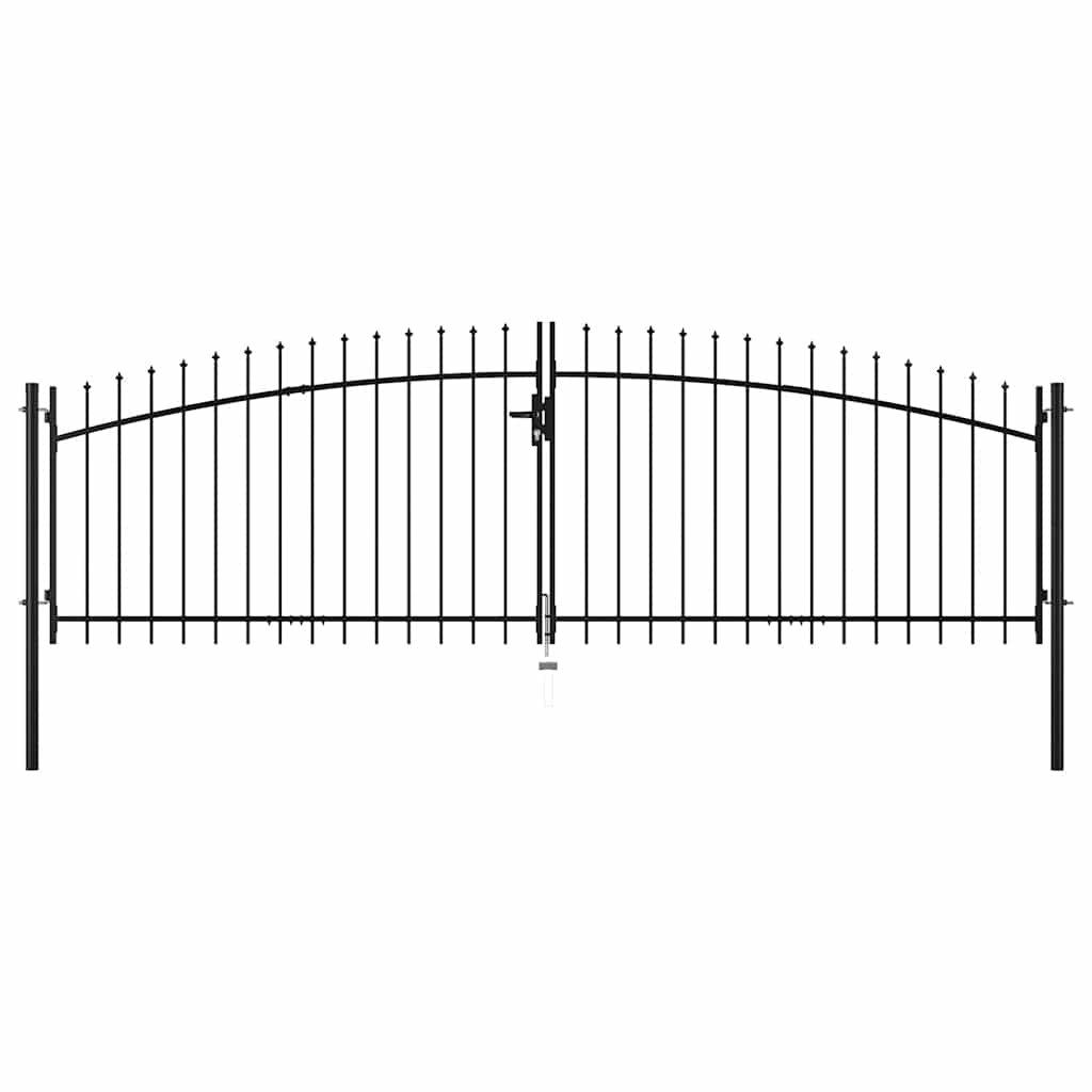 vidaXL Double Gate with Spear Top 400x174.5 cm