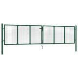 vidaXL Mesh Garden Fence Steel 400x75 cm Green