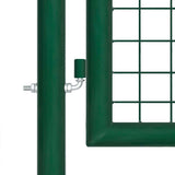 vidaXL Mesh Garden Fence Steel 400x75 cm Green
