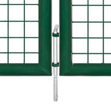 vidaXL Mesh Garden Fence Steel 400x75 cm Green