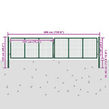 vidaXL Mesh Garden Fence Steel 400x75 cm Green