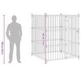 vidaXL Outdoor Dog Kennel 150x150x185 cm