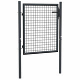 vidaXL Garden fence mesh galvanized steel 100x75 cm grey