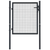 vidaXL Garden fence mesh galvanized steel 100x75 cm grey