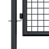 vidaXL Garden fence mesh galvanized steel 100x75 cm grey