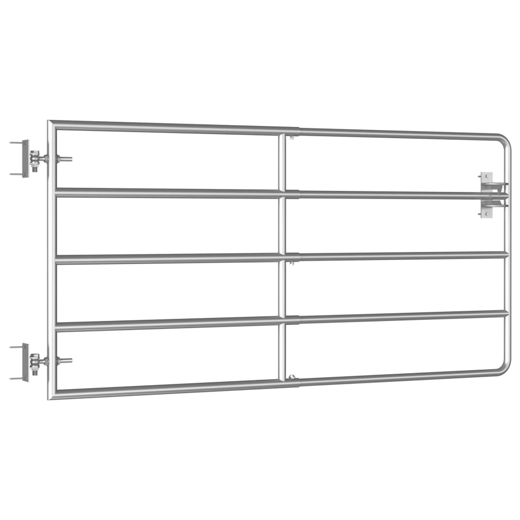 vidaXL Porte avec 5 supports (95-170)x90 cm acier inoxydable couleur argent
