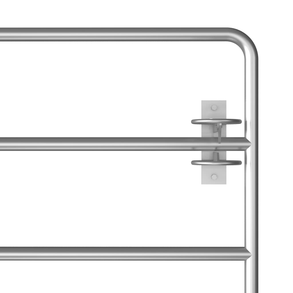 vidaXL Porte avec 5 supports (95-170)x90 cm acier inoxydable couleur argent