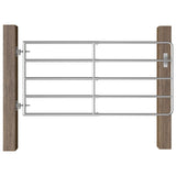 vidaXL Porte avec 5 supports (95-170)x90 cm acier inoxydable couleur argent