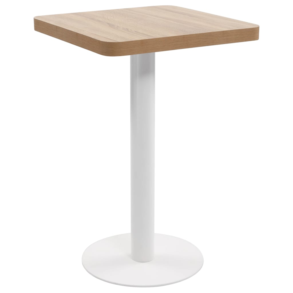 vidaXL Table de bistro 50x50 cm MDF brun clair