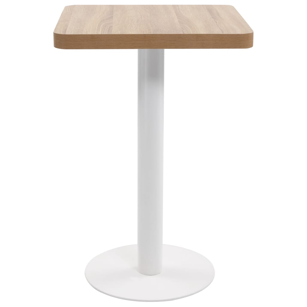 vidaXL Table de bistro 50x50 cm MDF brun clair