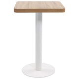 vidaXL Table de bistro 50x50 cm MDF brun clair