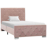 vidaXL Bed Frame Velvet Pink 90x200 cm