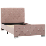 vidaXL Bed Frame Velvet Pink 90x200 cm