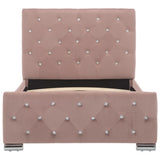 vidaXL Bed Frame Velvet Pink 90x200 cm