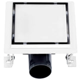 vidaXL Shower Drain with 2-in-1 Lids 15x15 cm Stainless Steel
