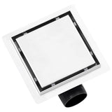 vidaXL Shower Drain with 2-in-1 Lids 15x15 cm Stainless Steel