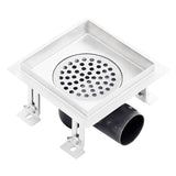 vidaXL Shower Drain with 2-in-1 Lids 15x15 cm Stainless Steel