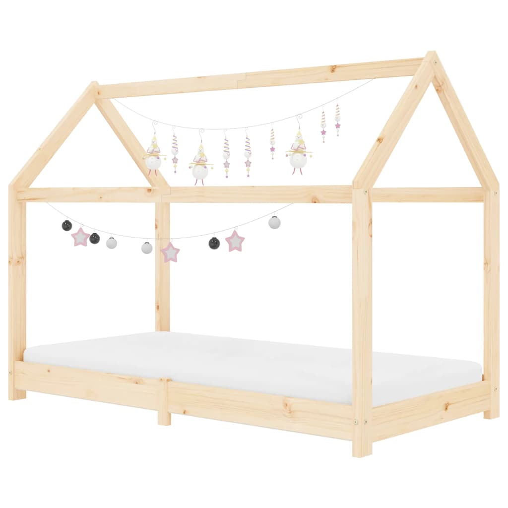 vidaXL Kids' Bed Frame Solid Pine Wood 70x140 cm
