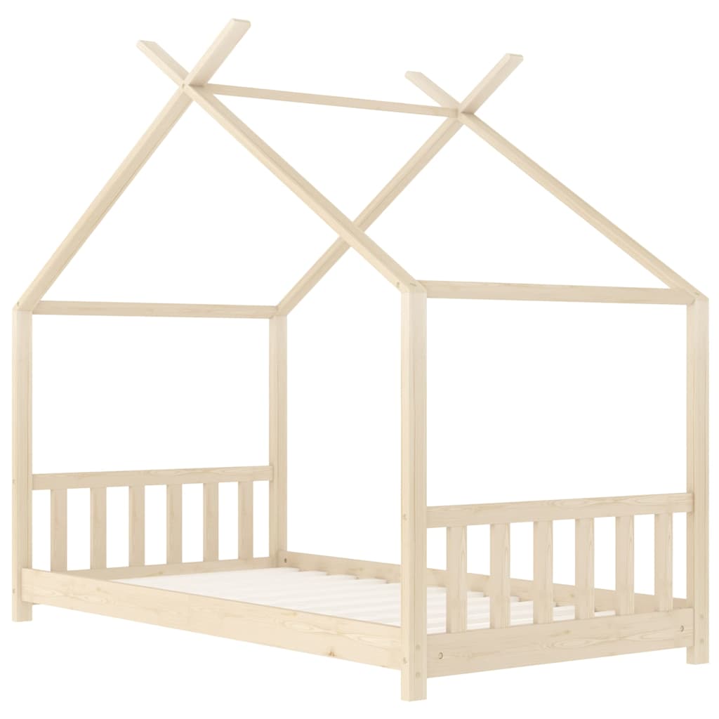vidaXL Kids' Bed Frame Solid Pine Wood 70x140 cm