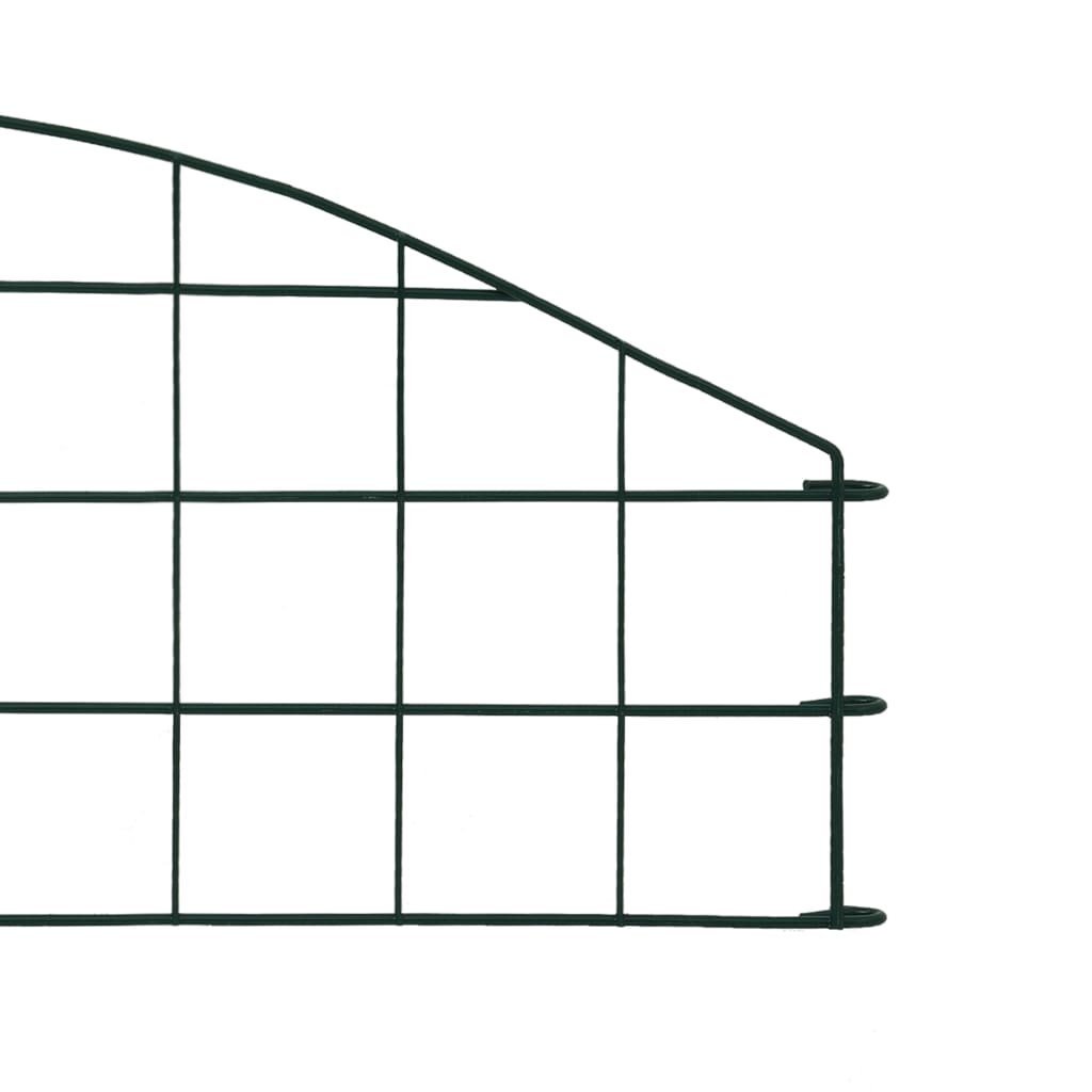 vidaXL Fencing Set Curved 77.3x26 cm Green