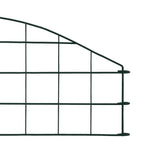vidaXL Fencing Set Curved 77.3x26 cm Green