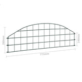 vidaXL Fencing Set Curved 77.3x26 cm Green