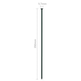 vidaXL Fencing Set Curved 77.3x26 cm Green