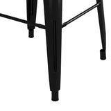 vidaXL Bar Stools 2 pcs stackable metal black