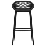 vidaXL Bar stools 2 pcs black