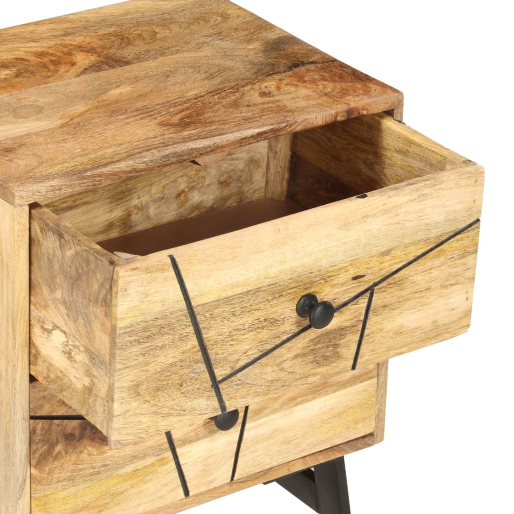 vidaXL Nachtkastje 40x30x50 cm massief mangohout