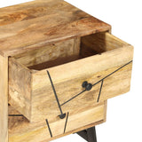 vidaXL Nachtkastje 40x30x50 cm massief mangohout