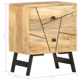 vidaXL Nachtkastje 40x30x50 cm massief mangohout