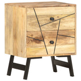 vidaXL Nachtkastje 40x30x50 cm massief mangohout