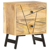 vidaXL Nachtkastje 40x30x50 cm massief mangohout
