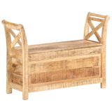 vidaXL Hallway Bench 103x33x72 cm Solid Mango Wood