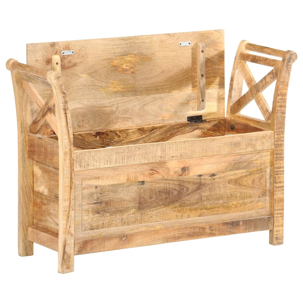 vidaXL Hallway Bench 103x33x72 cm Solid Mango Wood