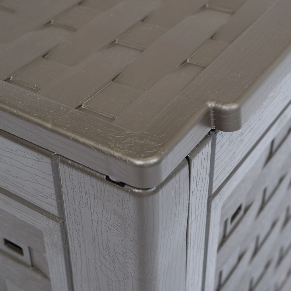 vidaXL Compostbakken 2 st 600 L 60x60x83 cm kunststof rattan bruin