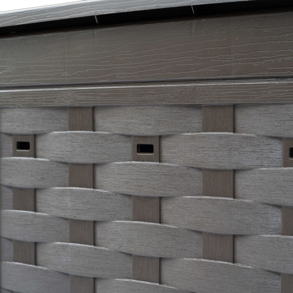 vidaXL Compostbakken 2 st 600 L 60x60x83 cm kunststof rattan bruin