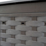 vidaXL Compostbakken 2 st 600 L 60x60x83 cm kunststof rattan bruin