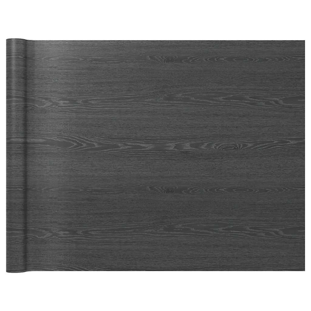vidaXL Self-Adhesive Furniture Film 500x90 cm PVC Dark Wood Grain