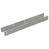 vidaXL Ground Anchors 6 pcs 7x6x60 cm Galvanized Steel Silver-coloured