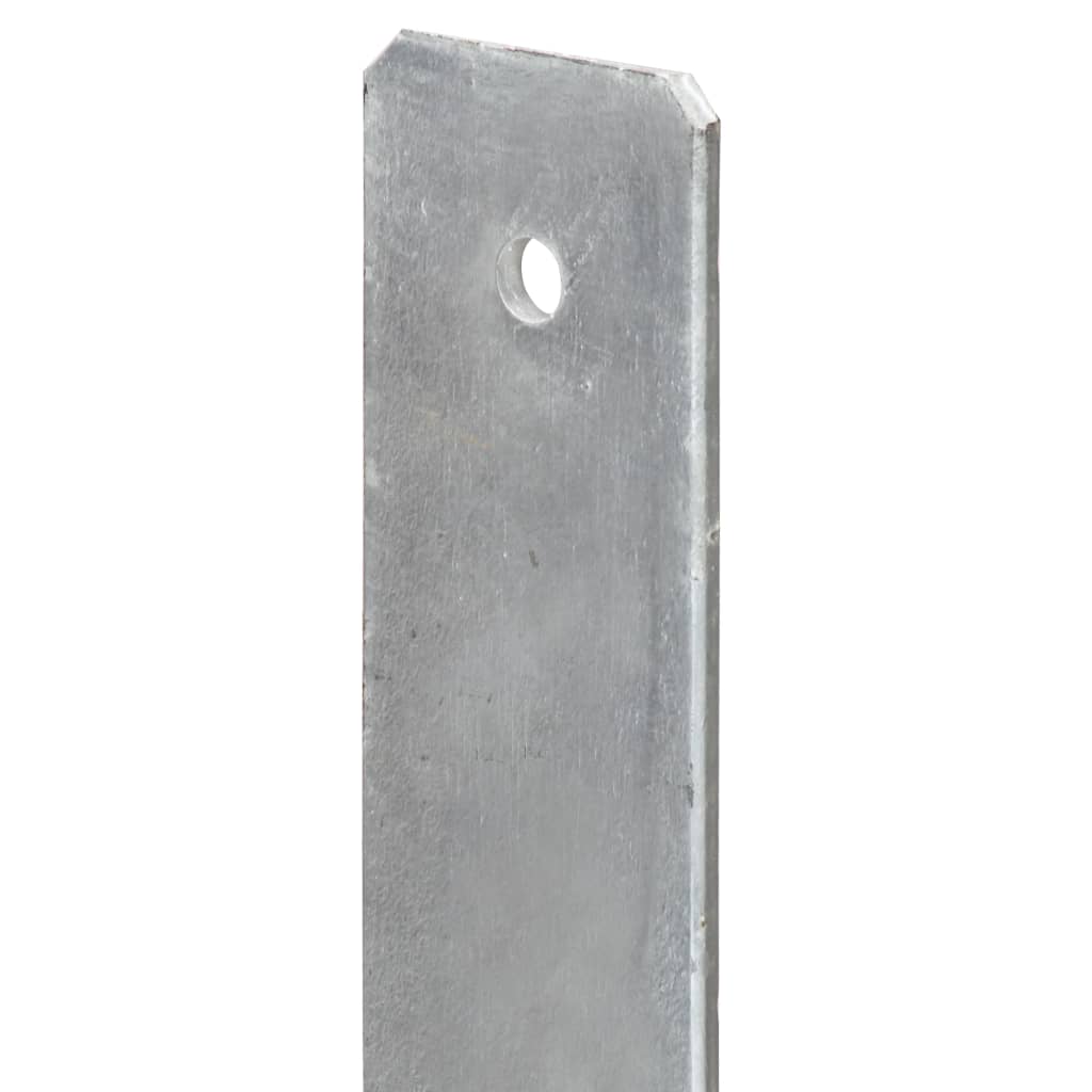 vidaXL Ground Anchors 6 pcs 7x6x60 cm Galvanized Steel Silver-coloured