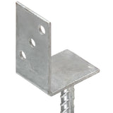 vidaXL Grondankers 6 st 8x6x30 cm gegalvaniseerd staal zilverkleurig