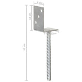 vidaXL Grondankers 6 st 8x6x30 cm gegalvaniseerd staal zilverkleurig