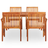 vidaXL 5-piece Garden Dining Set with Cushions Solid Acacia Wood