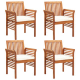 vidaXL 5-piece Garden Dining Set with Cushions Solid Acacia Wood