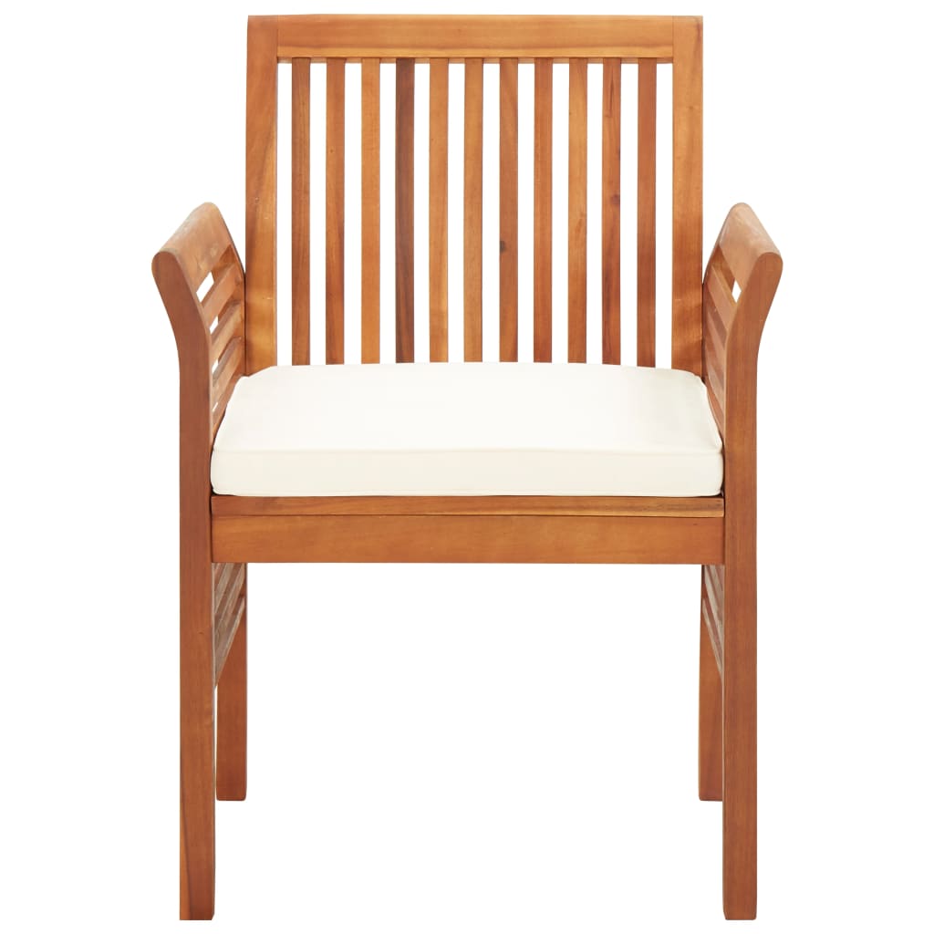 vidaXL 5-piece Garden Dining Set with Cushions Solid Acacia Wood
