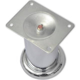 vidaXL Bankpoten rond 8 st 60 mm chroomkleurig